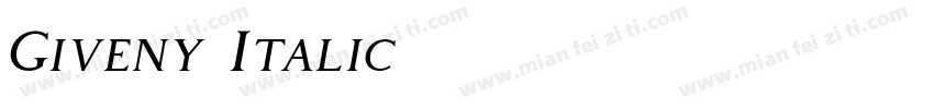 Giveny Italic字体转换